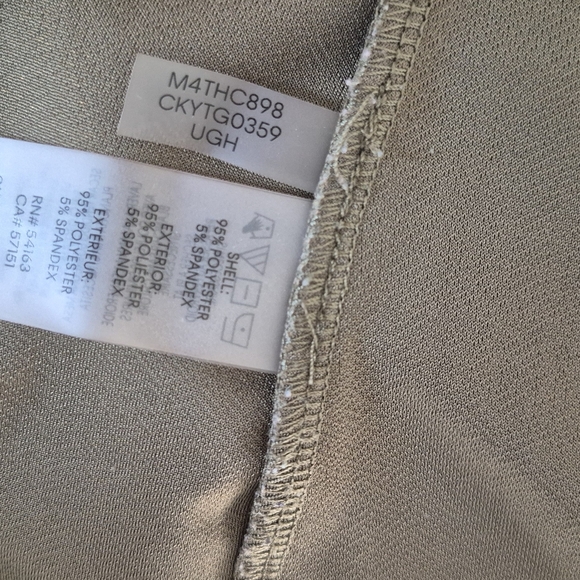 Calvin Klein Green Ruffled Flutter Sleeve Blouse - Picture 4 of 7